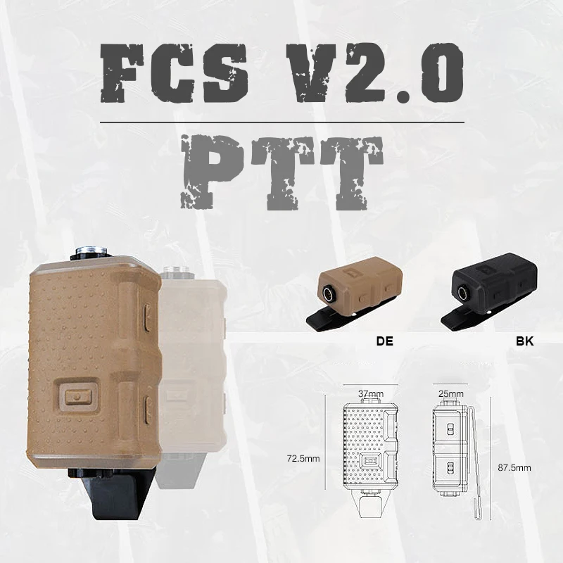 سماعة رأس تكتيكية طراز FCS طراز Comtac III RAC للاتصال V20 PTT KN6 U174/U MTP3150 PD780 XTS كينوود