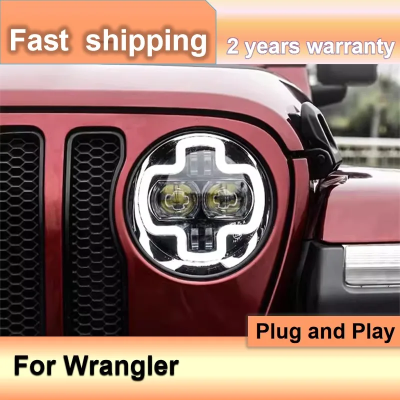 

Автомобильные аксессуары для Jeep Wrangler, фары 2018-2023, фары Wrangler, DRL, указатель поворота, линза проектора дальнего света