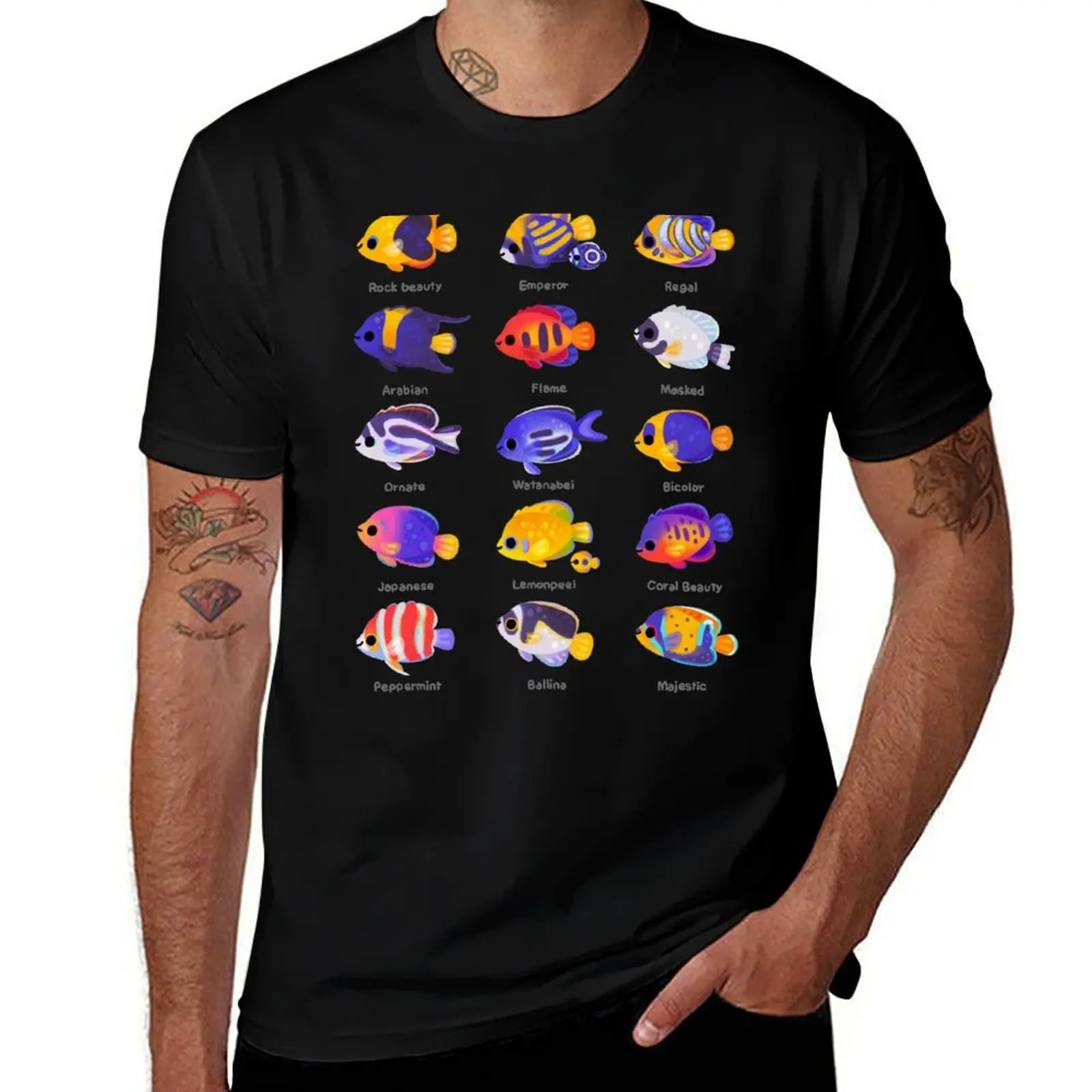 

Angelfish! (marine) - name ver. T-Shirt essential t shirt cotton t shirt pack T-Shirt