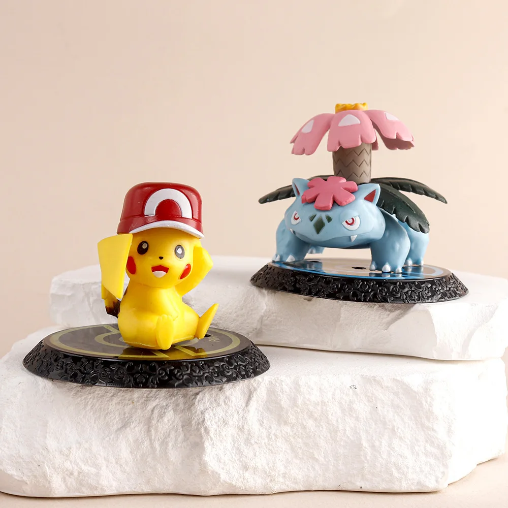 Pokemon 6 Pcs/Set Anime Figure Pikachu 6-7cm Figure Charizard Blastoise Squirtle Bulbasaur Action Figures Model  toys Gifts