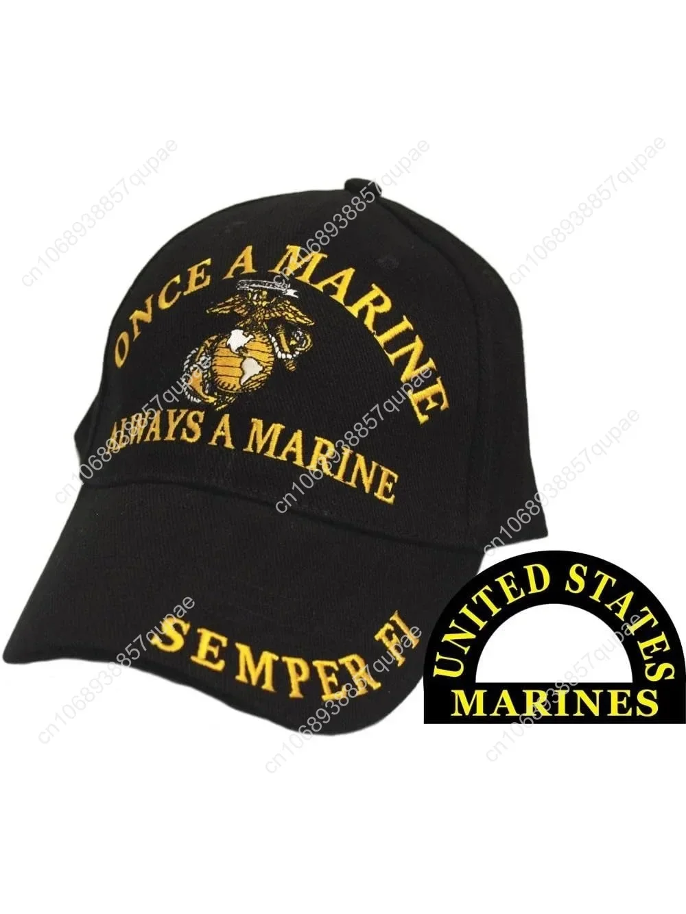 

Once A Marine Always A Marine Semper Fi Hat Black
