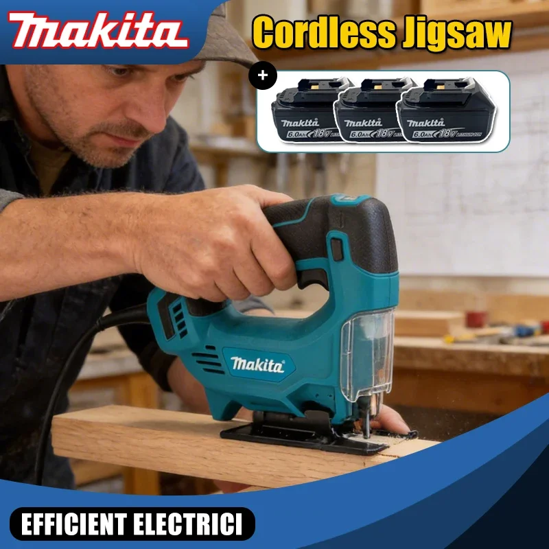 

Makita Portable Cordless Jigsaw Electric Tool Woodworking Multi-Function Design Compatible with 18V Battery