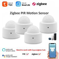 Support Tuya Zigbee Smart Motion Sensor - Wireless PIR Human Detector for Home Security, Auto Alerts, Compact Indoor
