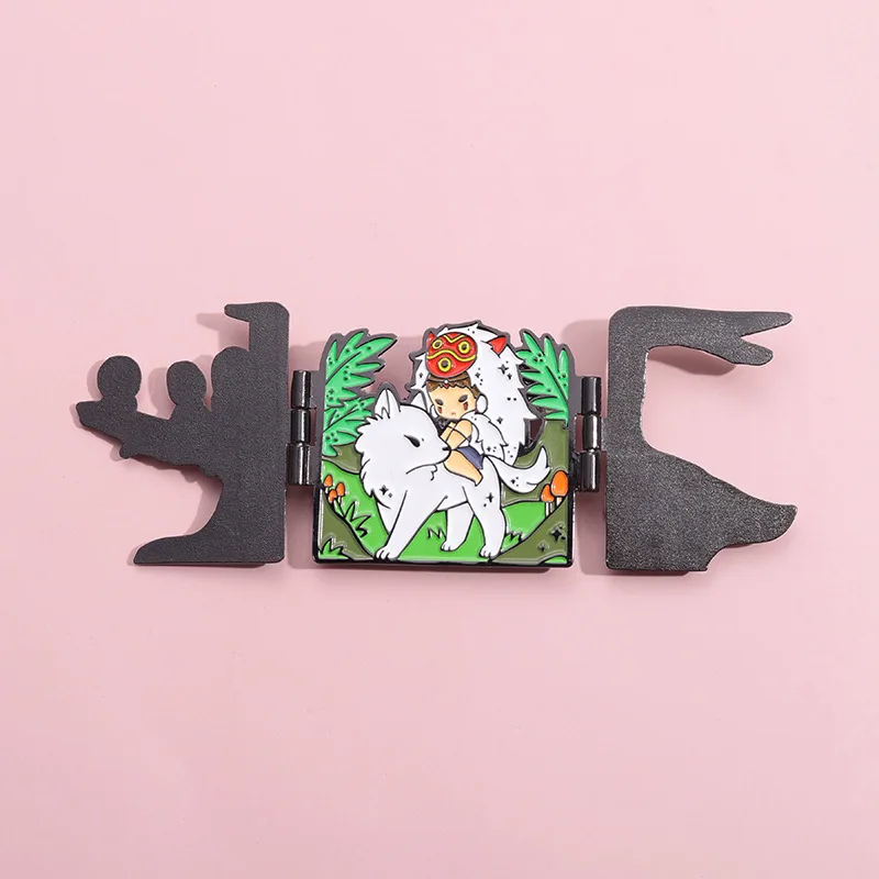 Anime Character Enamel Pin Brooch Foldable Lapel Pin Gifts