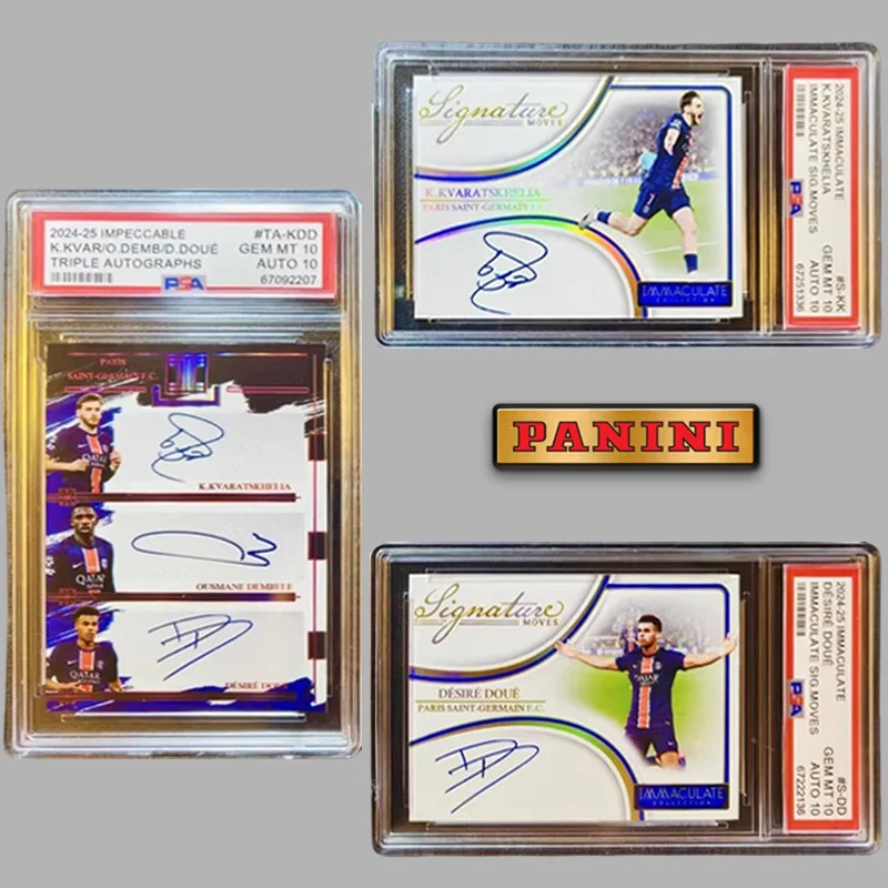 

Panini Immaculate Impeccable Ousmane Dembele Desire Doue K.kvaratskhella PSG DIY Football Star Trading Cards Gift Collection