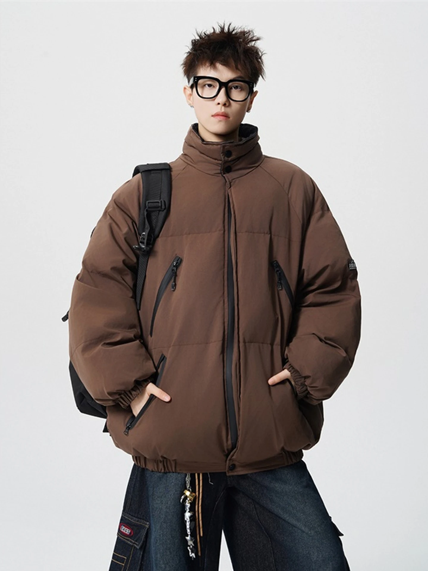 

American Sle Thiened Winter Jaet Men's down Cotton Puffer Coat Warm Workwear Cotton Clothes New 2025 Winter Outerwear