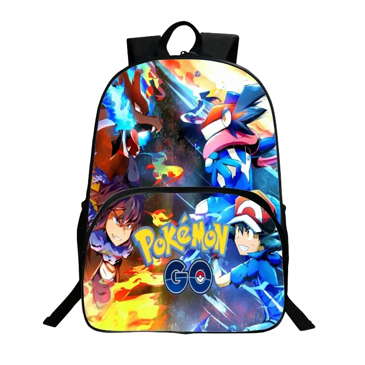 P_okemon Elementary Children Cute Backpack-Large Capacity Daypack-Front Pocket Knapsack for School