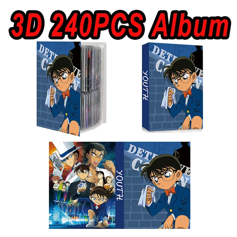 240 PCS Detective Conan Card Album Map Letter Folder Binder Notebook Game Collection Toy Conan Edogawa Rachel Moore Jimmy Kudo