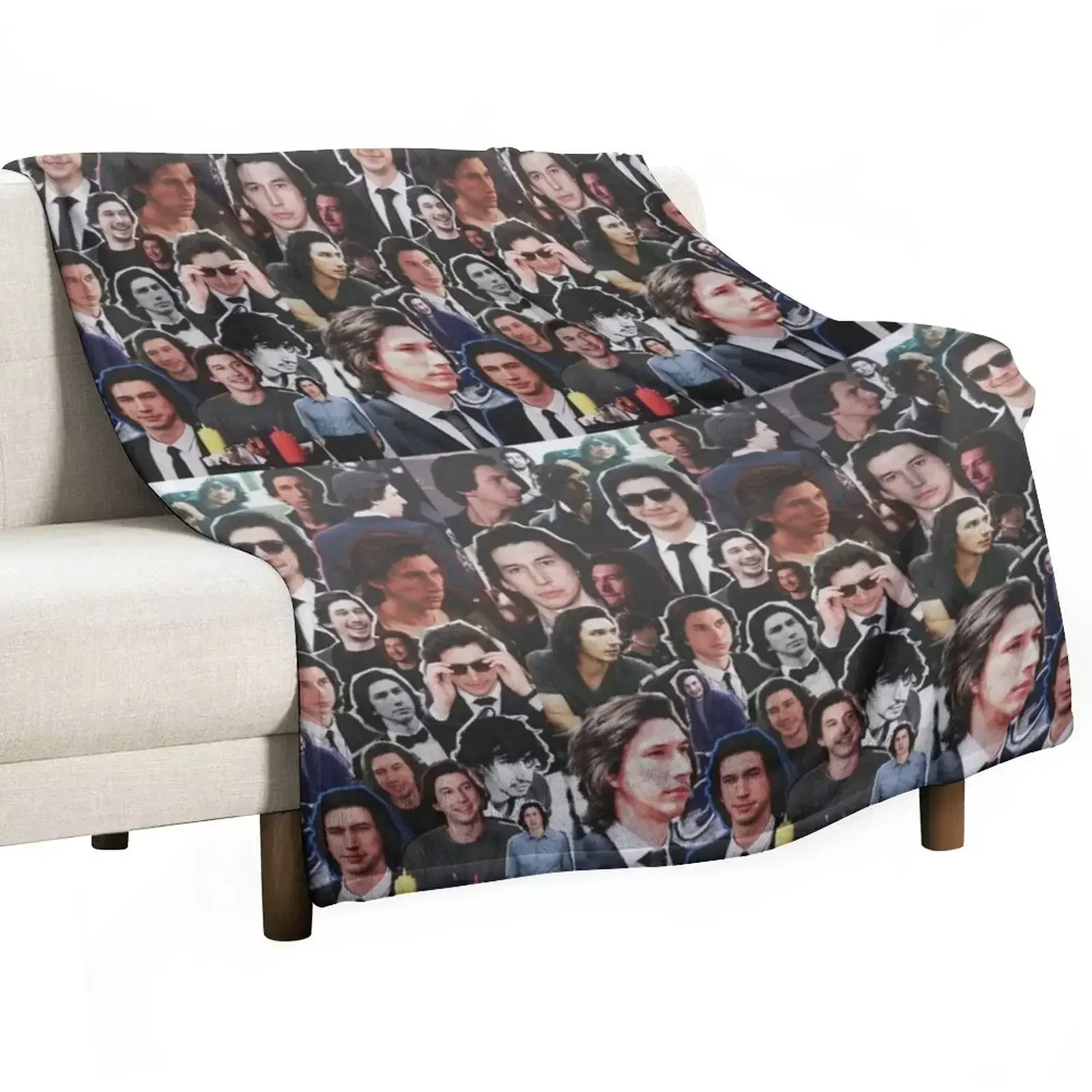 Assorted Adam Driver Collage Throw Blanket Sofa Thin Winter beds Loose Blankets