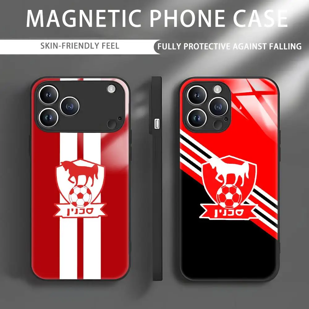 Израильский чехол Bnei Sakhnin для iPhone 18 17 16 15 14 13 12 11 Plus Mini Pro Max, стеклянный магнитный чехол для телефона.