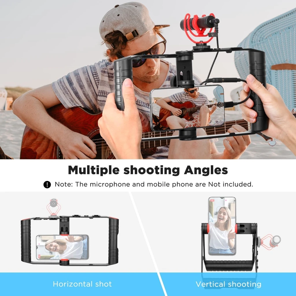 BOYA BY-VG300 Smartphone Video Rig Handheld Phone Selfie Gimbal Stabilizer Tripod for Photographers Filmmakers Video Recording