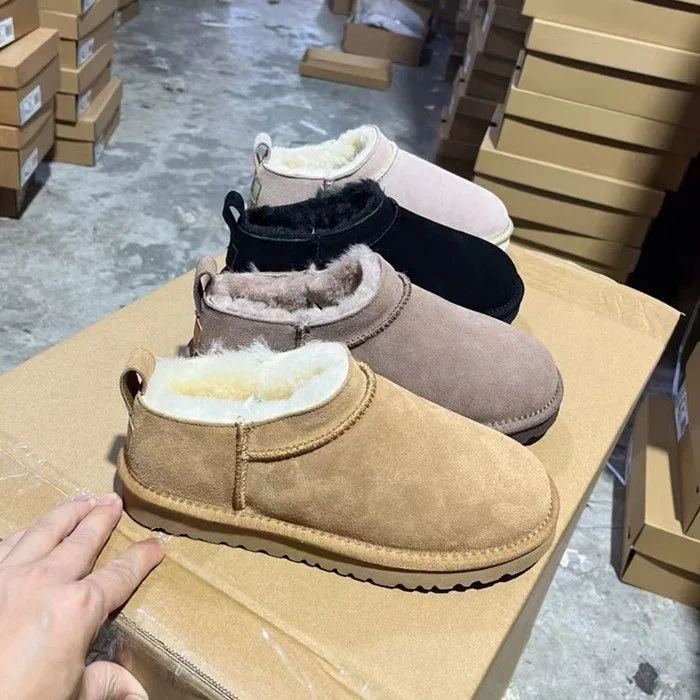 Zapatillas de mujer Diapositivas de piel Tazz Classic Ultra Mini bota de plataforma Tasman lana cuero gamuza lana comodidad invierno botines de diseñador