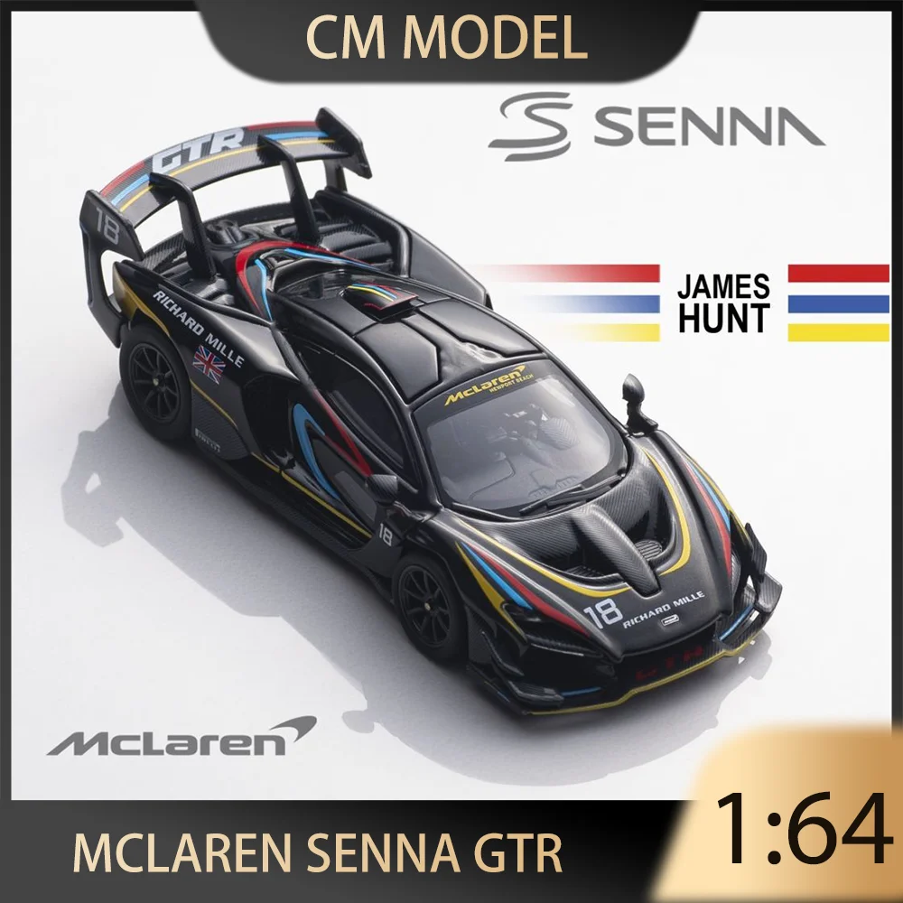 

CM Model 1:64 Mclaren SennaGTR James Hunts Alloy Premium Diecast Vehicle Model Toys Collectible Display Piece