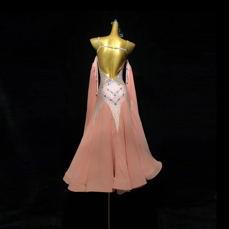 

Latin Dancer Adult Children High end Customized Love Hollow Modern Tango Samba AB Stone Performance Dress