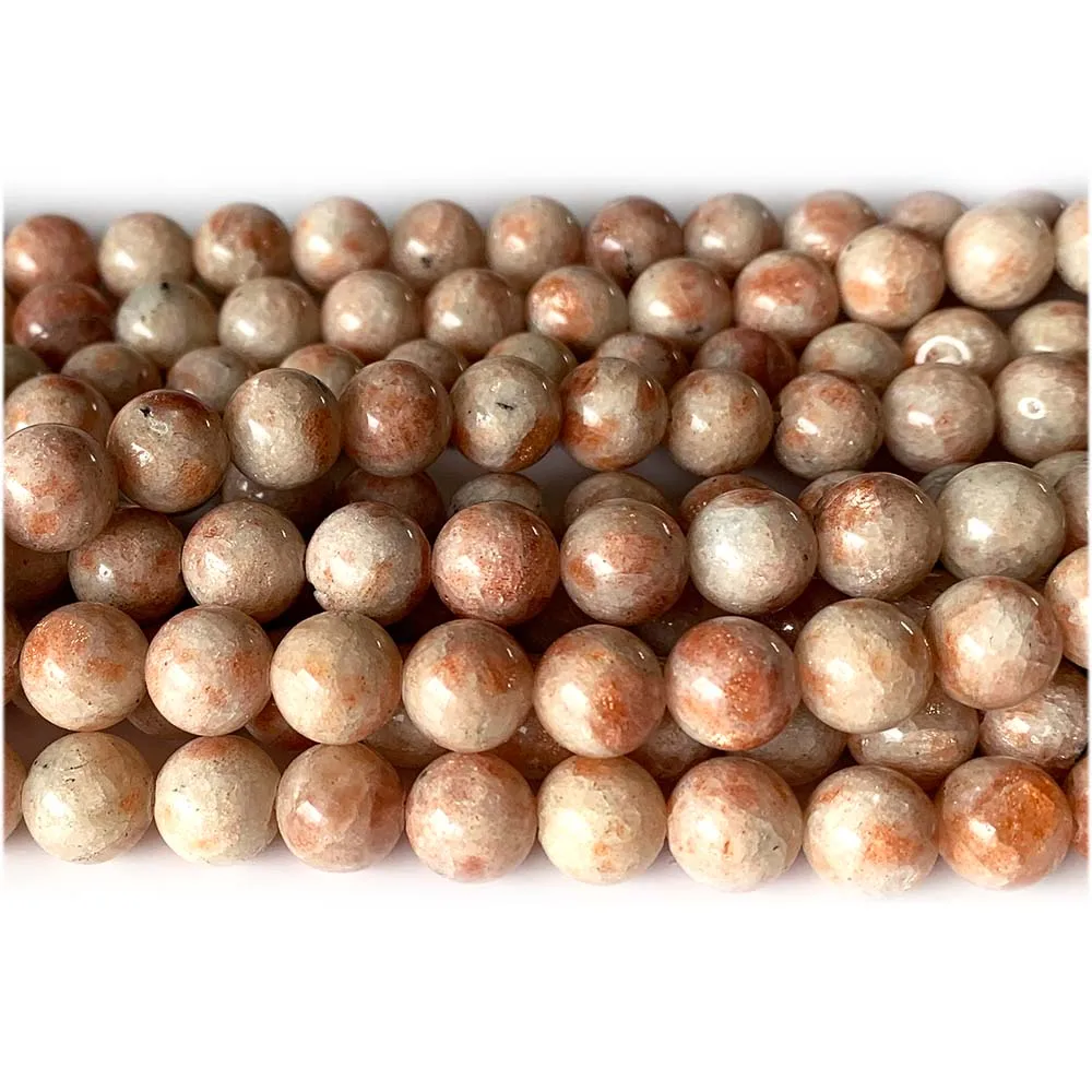 Real Genuine Natural Orangle Gold South Africa Sunstone Round Loose Gemstone Ball Big Beads 12-14mm 15