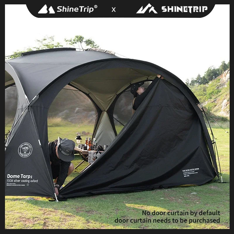 

ShineTrip Outdoor Silver Coated Canopy Rainproof And Sunscreen Self-driving PU3000MM Waterproof Camping Sunshade Tent Dome