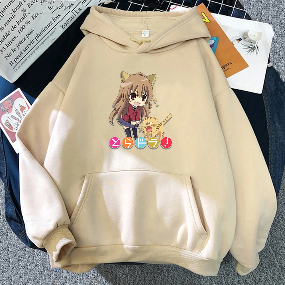 2023 Anime Toradora Hoodies Loose Hoodie Manga Kawaii Taiga Aisaka Harajuku Pullovers Sweatshirt For Teen Winter Clothes