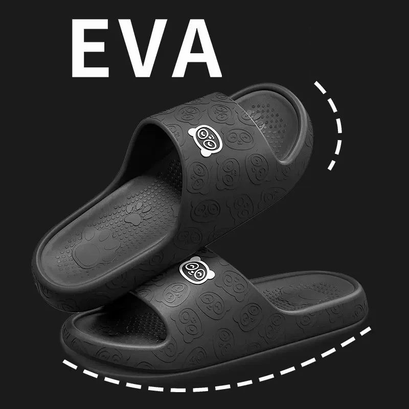 Eva Soft Sole Chunky Platform Slippers Women 2024 Summer Thick Sole Cloud Slides Beach Sandals Woman Non-Slip Outdoor Flip Flops