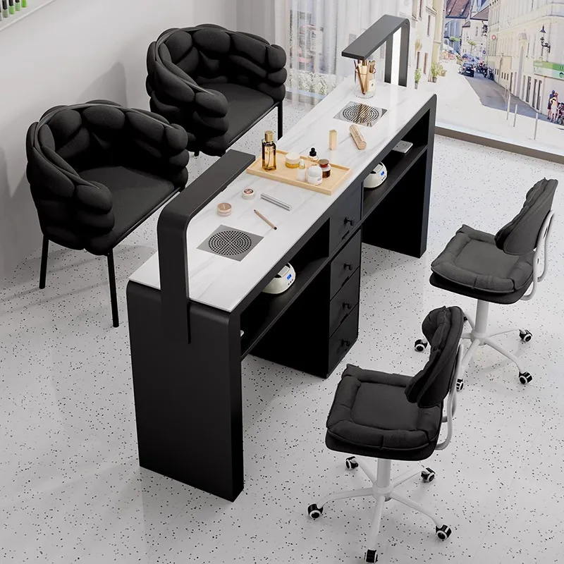 

Multifunctional nail art table and chair set special price economy single