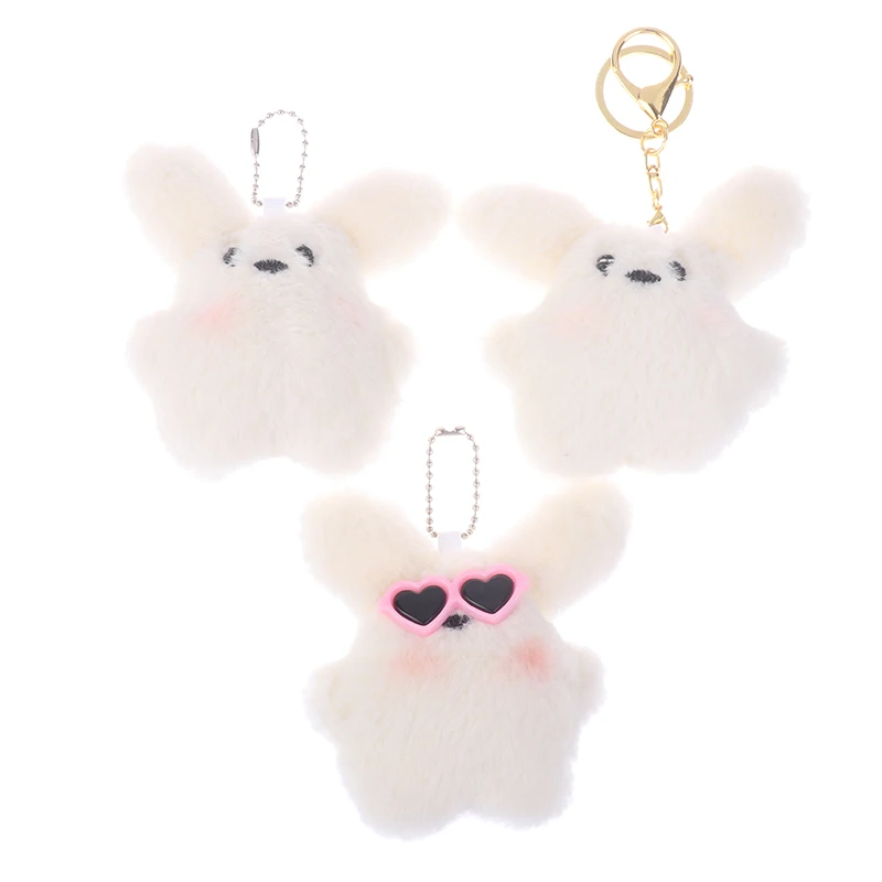 New Cute Puppy Squeaking Toy peluche ciondolo occhiali da sole Puppy Doll Bag portachiavi Charm Backpack Hanging Ornament