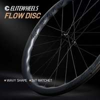 ELITEWHEELS FLOW Road Disc Brake 36T Ratchet Cycling WAVE 40/45mm Wheels AERO 700C Carbon Wheelset