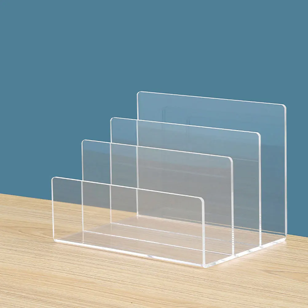 

Transparent Storage Box Multi Compartment File Sorter Desktop ganizer Acrylic Office Study Room Files Folder Holder