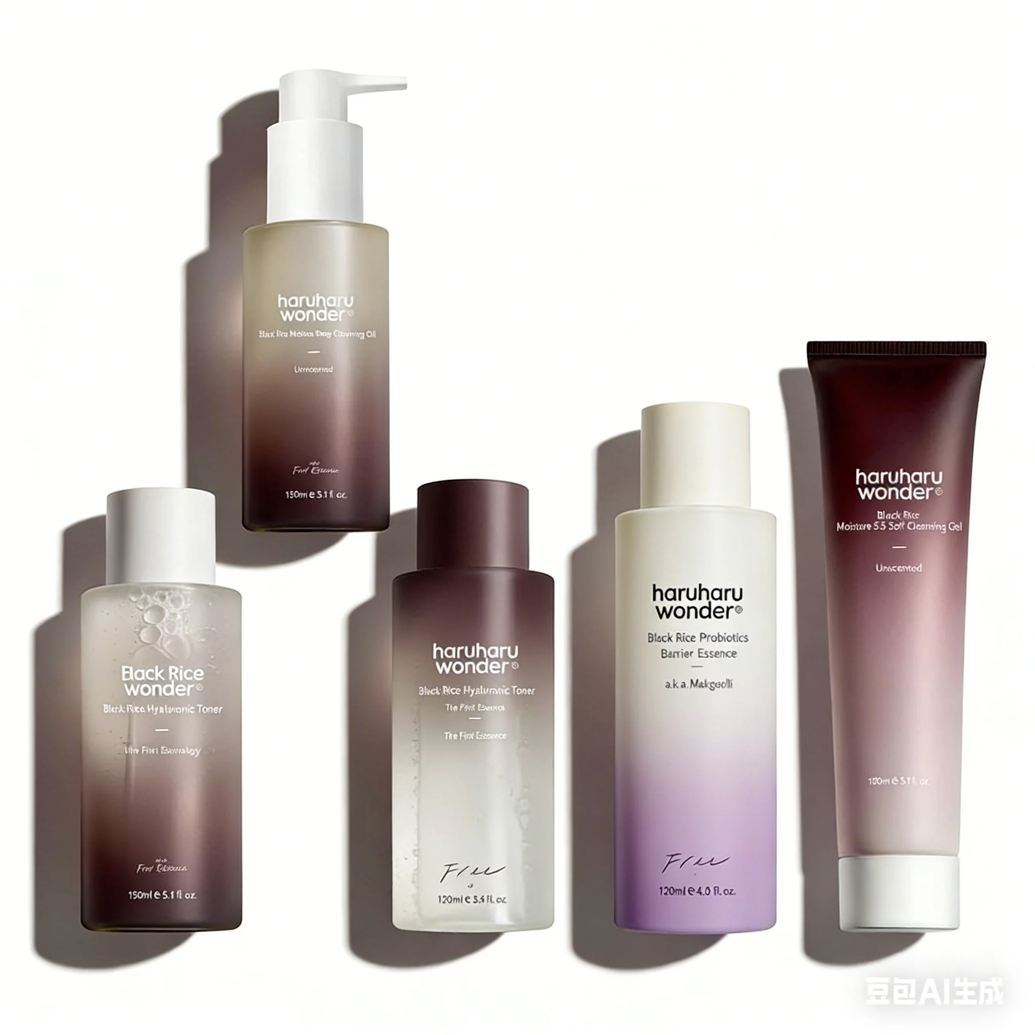 Limpiador Facial de arroz negro, Gel limpiador suave con ácido hialurónico para pieles sensibles, sin Alcohol, lavado de cara diario, cuidado de la piel