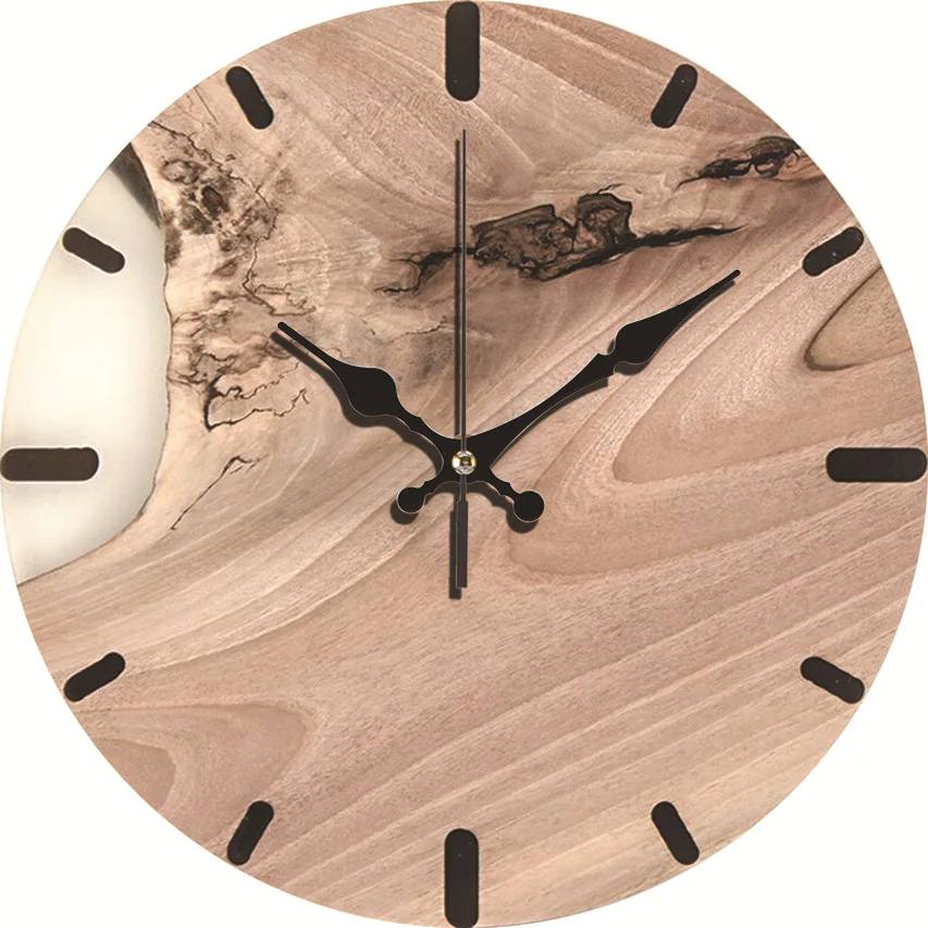 Einfache Transparente Wanduhr Acryl Holzmaserung Stille Bewegung Uhr Hohe Qualität Wohnzimmer Schlafzimmer Büro Wohnkultur Neue – Detail 15