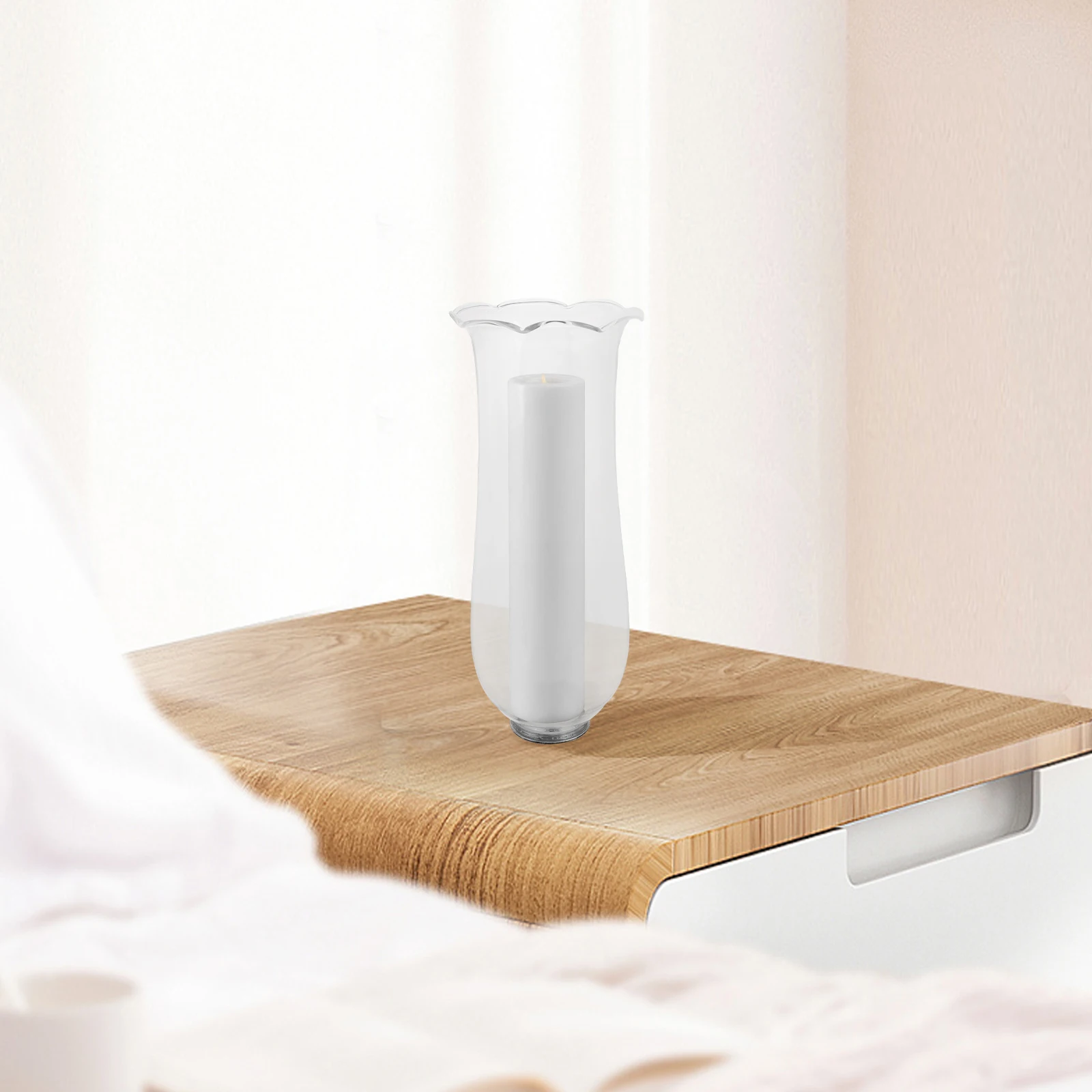 واضح الزجاج إعصار غطاء مصباح اليد غطاء المصباح المنفوخ للداخلية في الهواء الطلق ديكور الزفاف الجدول الشموع المركزية