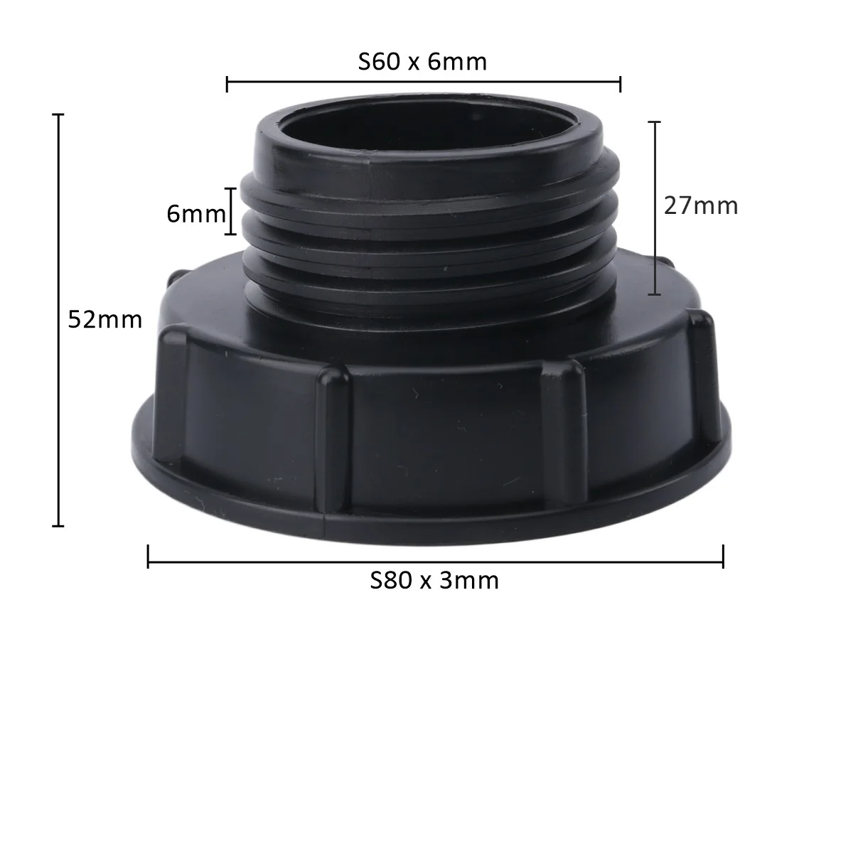 1000 Liter IBC Tank Adapter S60 x 1/2" 3/4' 1" 1.5 2" S100 Thread Connector Ton Barrel Joints IBC Tank Fitting