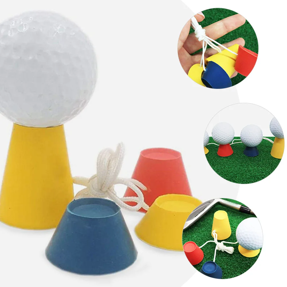 

5Sets Highclass Rubber Golf Tees Durable Ball Holders Winter Practice Accessories Golfs Supplies Replaceable Golfs Tee