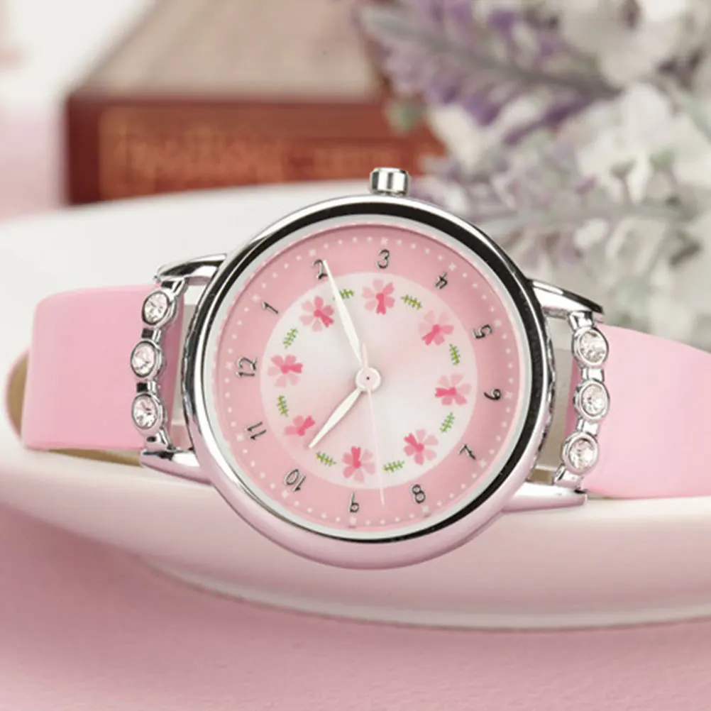 2Pcs 's Waterproof Cartoon Quartz Watch Comfortable Adjustable Student Gift Watch Watches for
