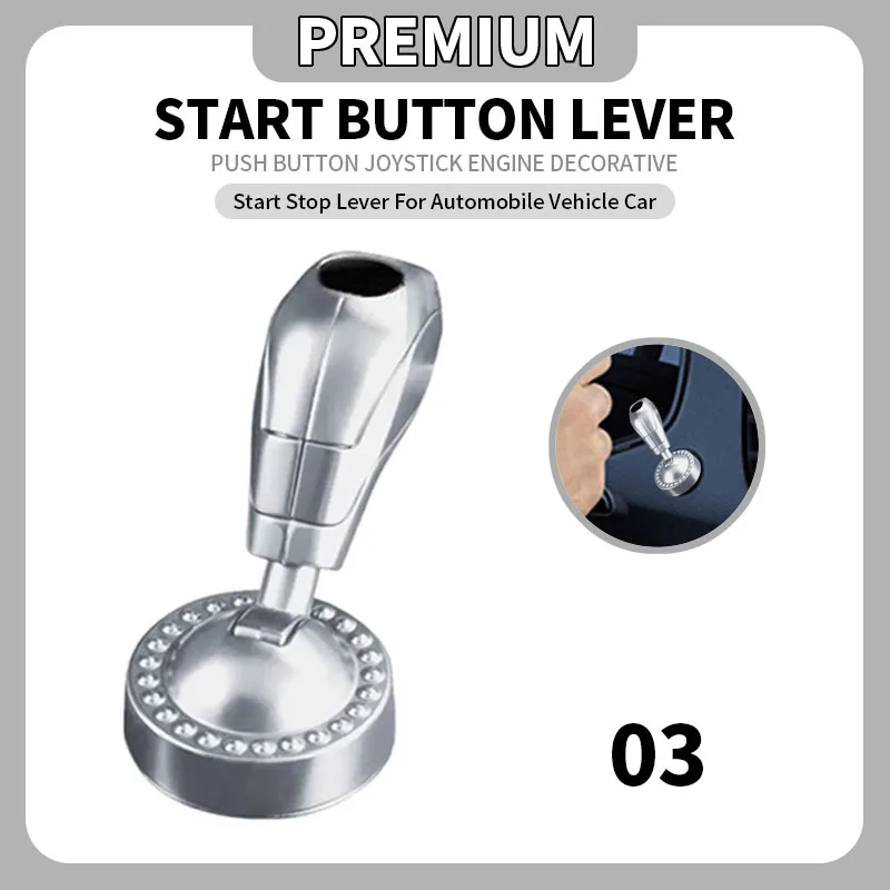 Tuas Tombol Start Otomotif, Tombol Tekan Joystick, Tuas Start Stop Dekoratif Mesin Untuk Mobil Kendaraan Wanita Pria