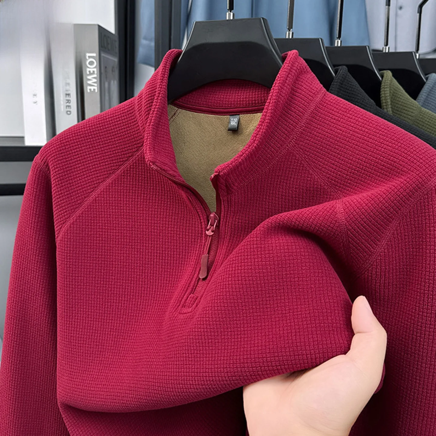 

Мужская утепленная флисовая толстовка на молнии Legend Paul с длинным рукавом, воротником-стойкой, зимняя базовая кофта, модная