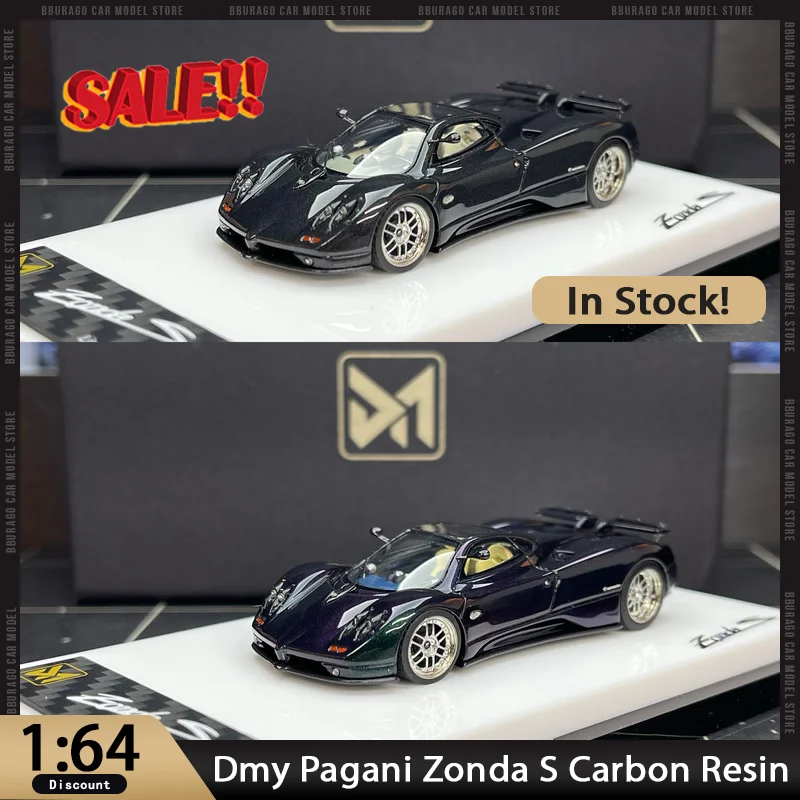 

New In Stock Dmy 1:64 Pagani Zonda S Carbon Resin Diecast Pagani Ornaments Custom Toys Kids Christmas Gift