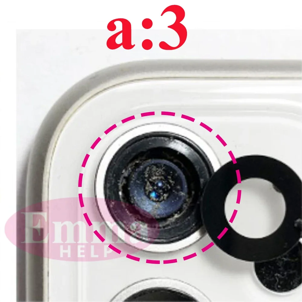 2Set Original Sapphire Back Camera Lens Glass for iPhone 16 15 14 13 12 Pro Max Mini Replacement Parts