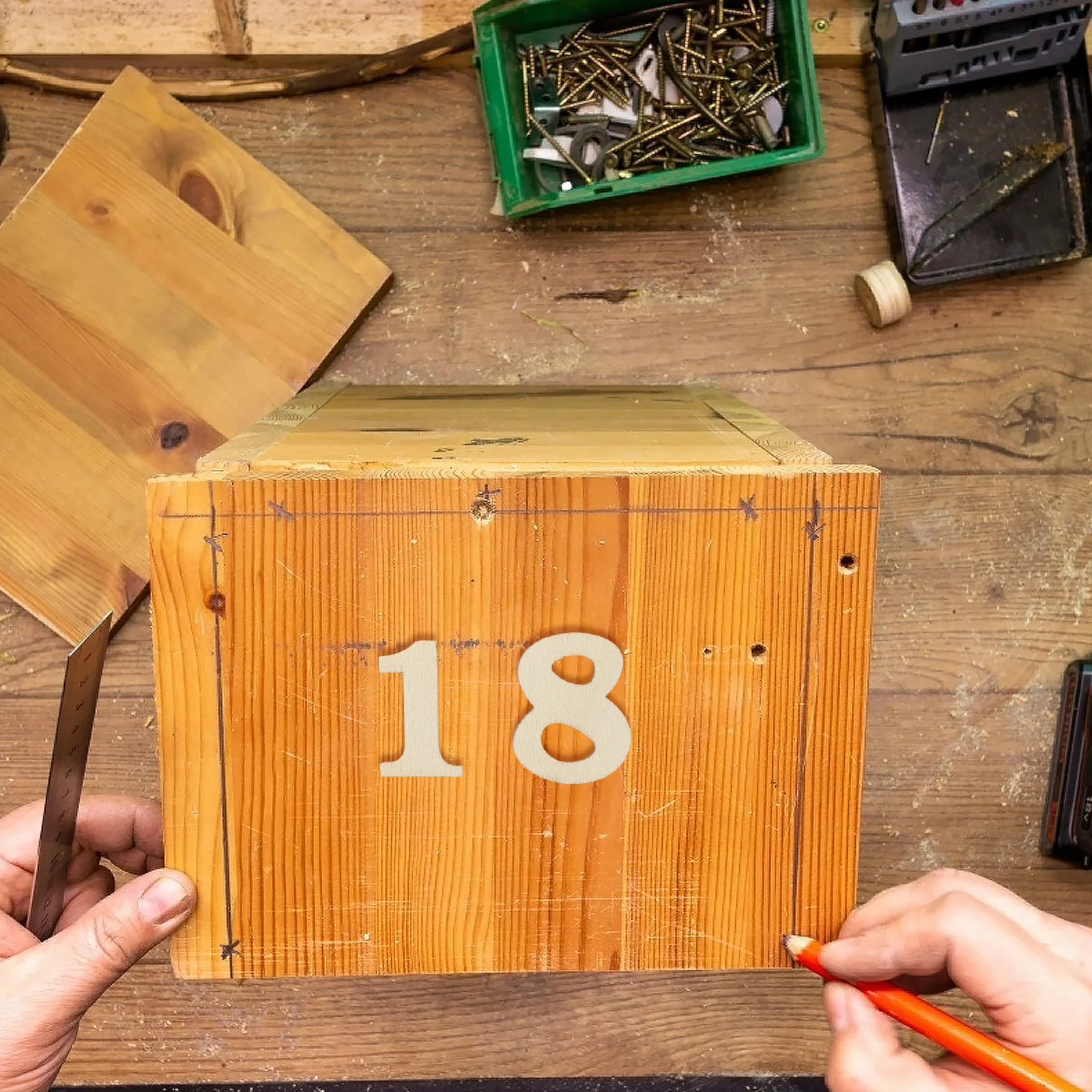 

100pcs Wooden Clock Numbers Mixed Arabic Diy Decor For Wall Clock Craft School Office Home Reusable Light Easy Carry Durable