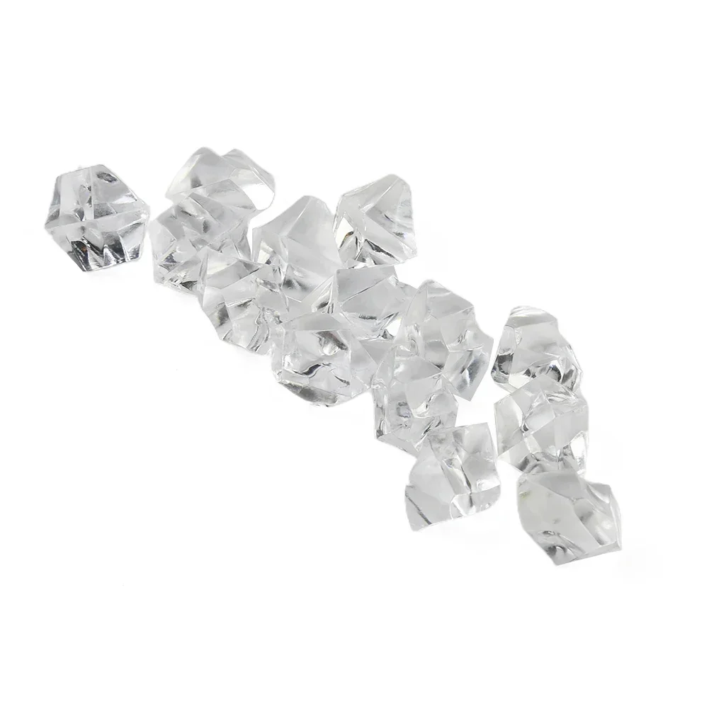 1000 개 11x14MM 투명 아크릴 다이아몬드 크리스탈 얼음 바위 돌 꽃병 보석 창 웨딩 파티 장식 색종이 테이블 분산 비즈