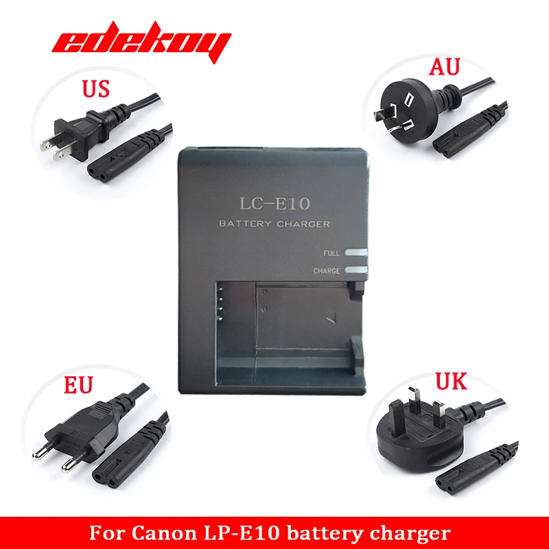 LC-E10/E LC-E10C BATTERY CHARGER For Canon LP-E10 EOS 1100D 4000D 3000D 1200D 1300D 1500D kiss X50 Rebel T3 EU Standard Plug