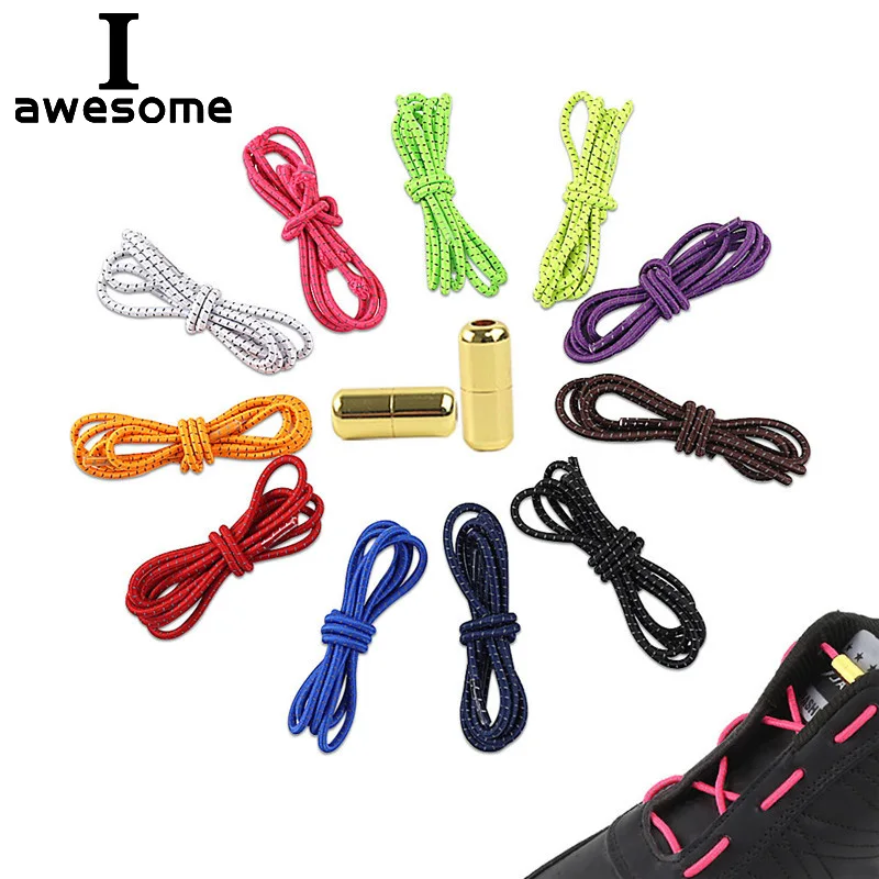 

1Pair 11 Colors 100CM No Tie Shoe laces Elastic Locking ShoeLaces Kids Adult Sneakers Shoelaces Lazy Quick Shoe Lace Shoestrings