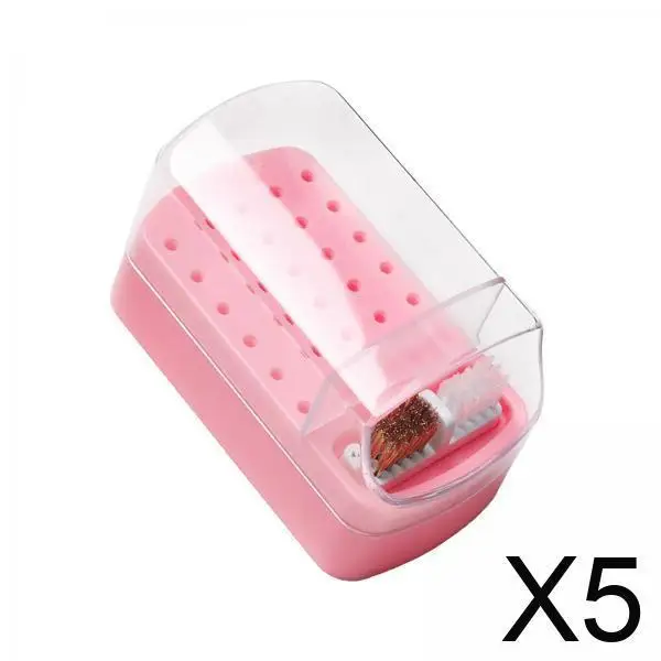 

5x Nail Drill Bit Holder Display Stand Lightweight Waterproof with Clear