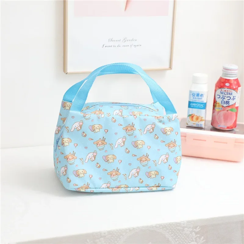 Girl Heart Pochacco Lunch Box Bag Kawaii Sanrio Anime Kuromi My Melody Hello Kitty Cartoon Students Convenient Lunch Bag Picnic