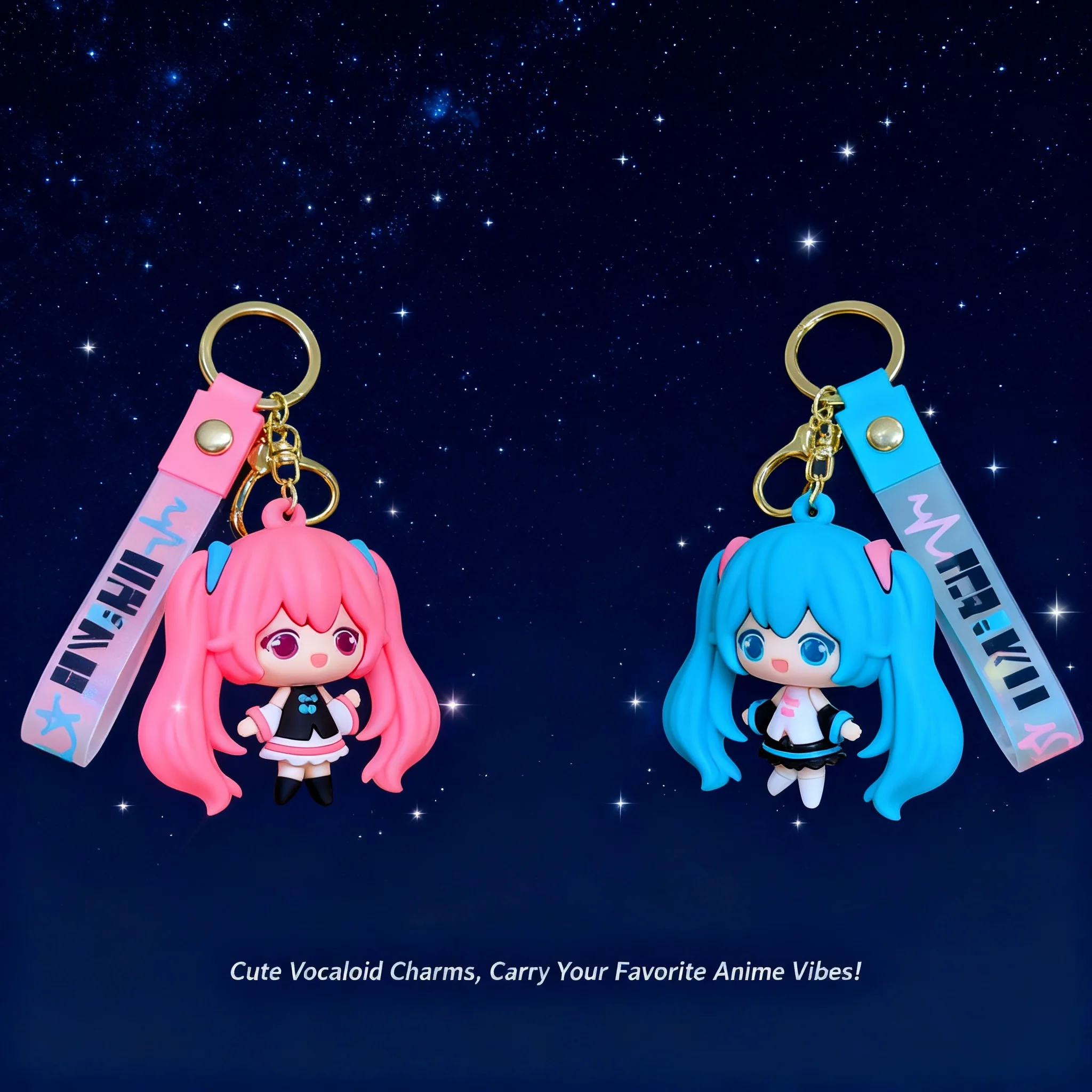 New Cartoon Hatsune Miku Keychain Cute Girls Backpack Charm Car Keychain Creative Gift Wholesale Latest Design Anime Character