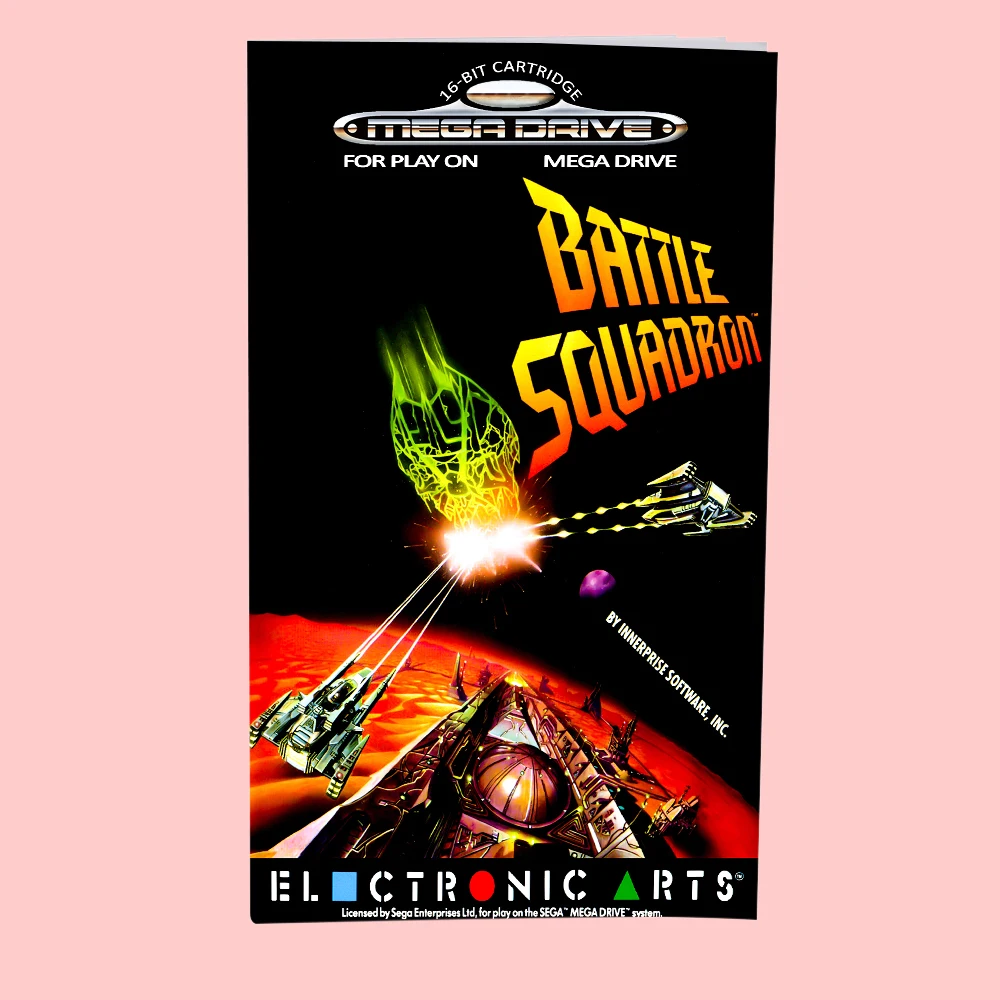 Battle Squadron EUR Version Game Card Box Manual For 16 bit Sega MD MegaDrive Genesis Consoles