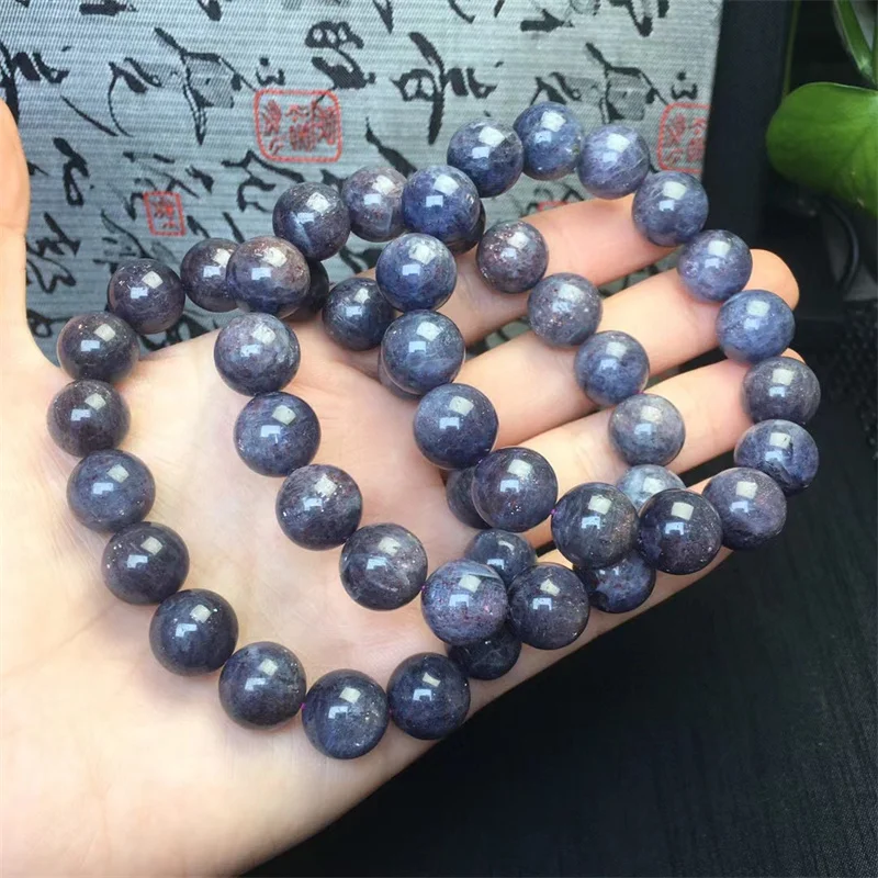 

Natural Cordierite Quartz Bracelet Handmade Blue Crystal Fortune Energy Bangle Mineral Woman Amulet Jewelry Gift 8/10mm