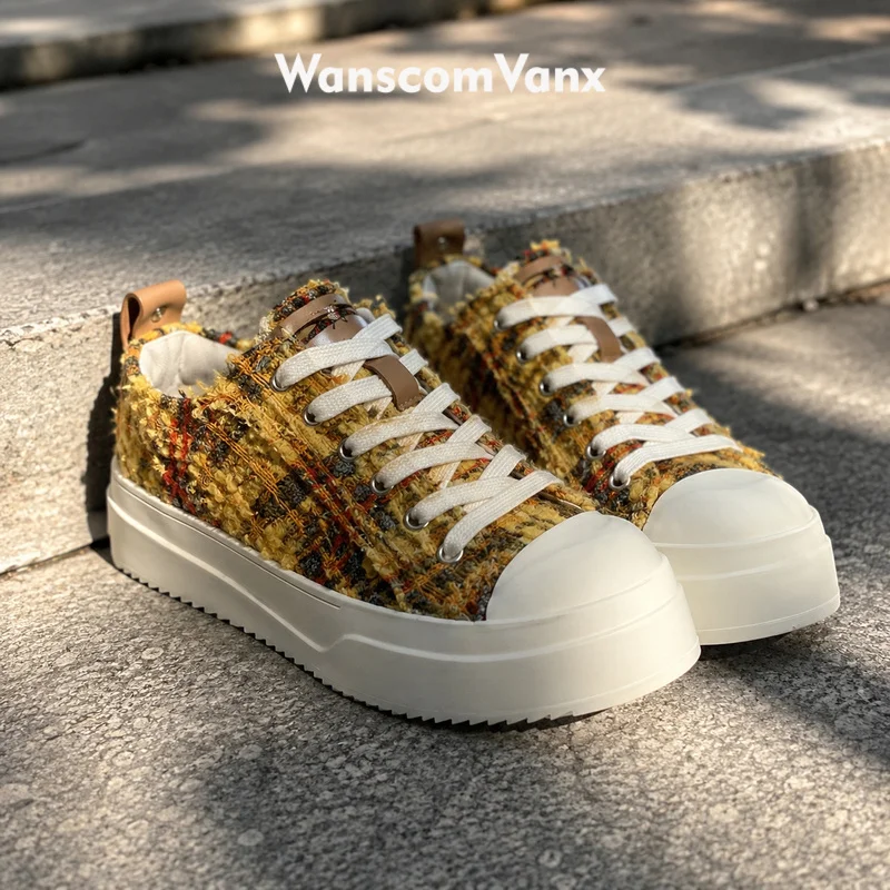 2026 Spring New Canvas Low Top Shoes for Couple Irregular Retro Vintage Skate Sneakers Fashion Casual Comfortable Walking Shoes