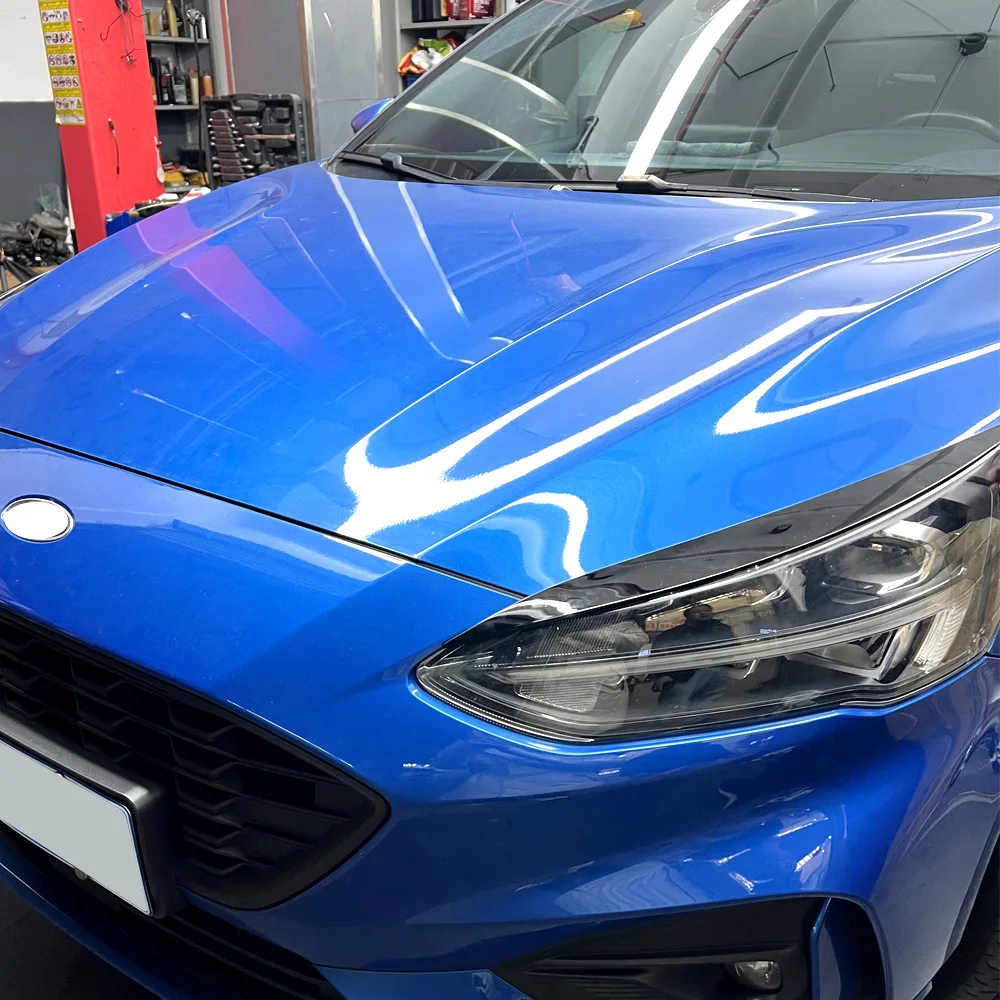 For Ford Focus MK4 Front Headlamp Eyebrows Eyelids Accessories ABS Stickers Headlight Trim Strip Car Styling 2019 2020 2021