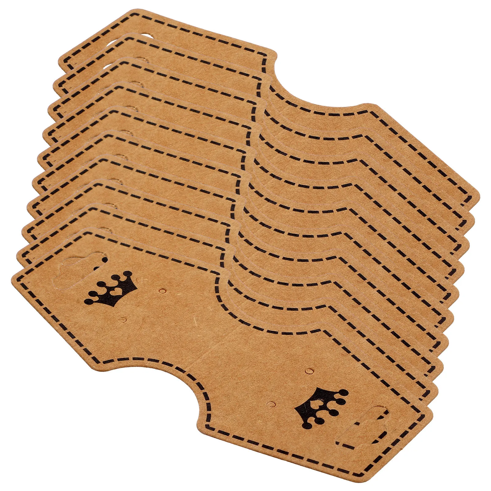 100 قطعة كرافت ورقة قلادة بطاقات للطي مجوهرات عرض بطاقات ل أقراط أساور العصابات الشعر المنظمون لوازم التعبئة والتغليف