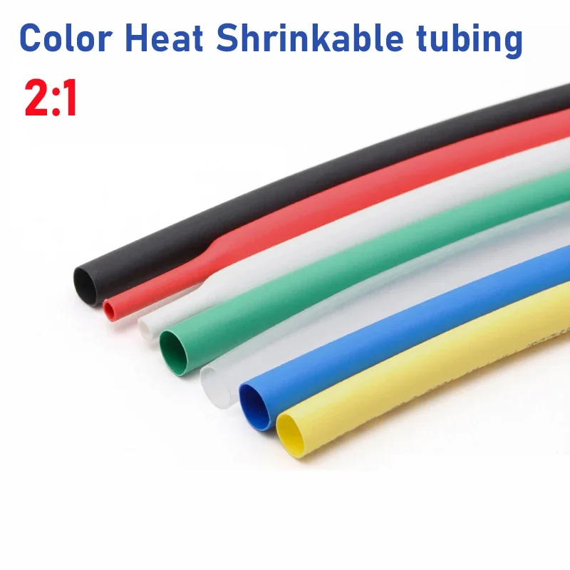 2:1 Color 0.6mm 0.8mm 1mm 1.5mm 2mm 2.5mm 3mm 3.5mm 4mm 4.5mm 5mm 6mm Heat Shrink Heatshrink Tubing Tube Wire Dropshipping