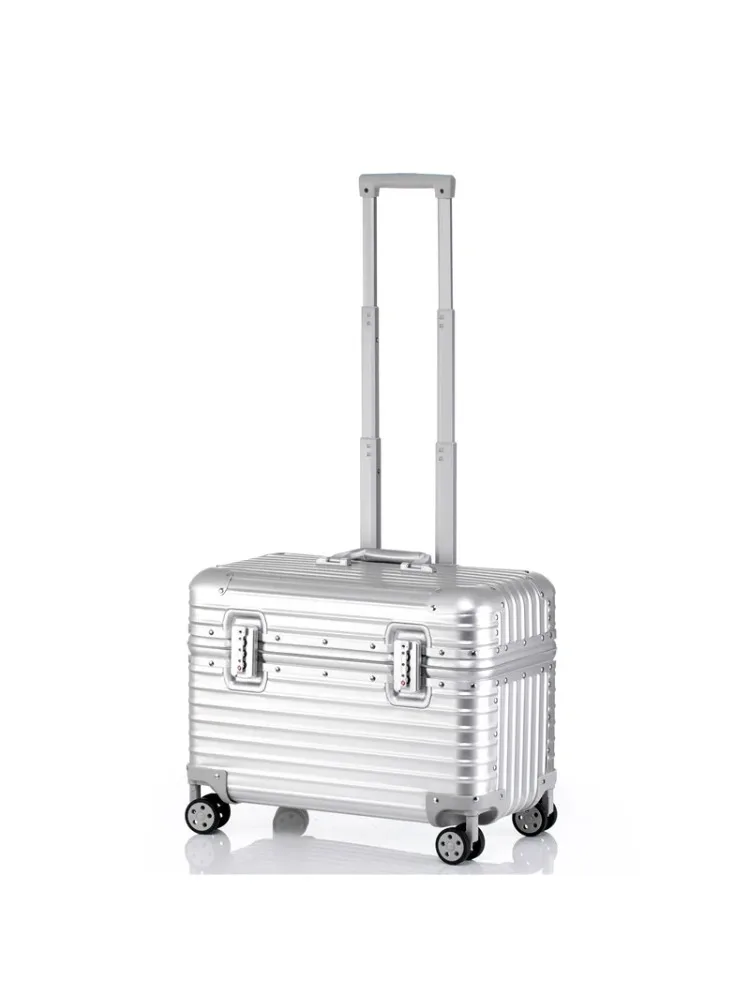 Handgepäck, 18/20/22 Zoll, Aluminiumlegierung, Magnesium, modernes Gepäck, Luftzulassung, Aluminium-Trolley, tragbarer Koffer in Kabinenform